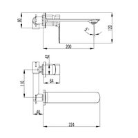 Смеситель для раковины Azario ASHER скрытый монтаж, керамический картридж, хром арт-AZ-VNN148311C — фото 1, Смесители для раковины