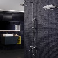 Душевая стойка BERGES KALISTO 3R с термостатом, хром арт-075021 — фото 8, Держатели для душа