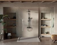 Душевая стойка с изливом, черный матовый арт-VSFS-413MB — фото 2, Душевые стойки