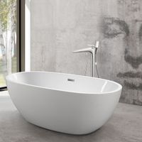 Смеситель для ванны напольный VTF-102CH однорычажный, хром — фото 1, Смесители напольные