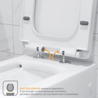 Товар: Унитаз напольный Grossman Cristal (680х370х835) белый,моноблок с толстой крышкой,микролифт,1 место арт-GR-4491 - фото 3 Унитаз напольный Grossman Cristal (680х370х835) белый,моноблок с толстой крышкой,микролифт,1 место арт-GR-4491 — фото 3, Напольные унитазы