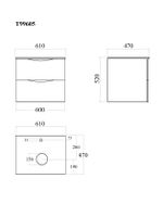 BOND Cube Тумба подвесная белая со столешницей под дерево без раковины арт-T99605 — фото 11, Тумбы под раковину