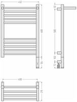 Полотенцесушитель электрический Сунержа Богема 3.1 с полкой 600х400 МЭМ правый Золотой шёлк 32-6007-6040 — фото 3, Электрические полотенцесушители