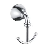 Крючок для ванной комнаты двойной Rose , хром арт-RG1221 — фото 1, Крючки для полотенец