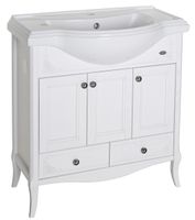 Комплект мебели для ванной Салерно 80 (Белый Патина Серебро) арт-969601 — фото 4, Комплекты мебели для ванной