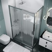 Душевое ограждение Grossman Style 100.K33.05.130.10.02-200.K33.05.80.10.02 (130х80х195) раздвижная(левая),хром,стекло шиншилла,2 места 120.K33.05.1380.10.02 — фото 3, Душевые кабины и ограждения