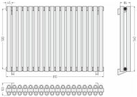 Отопительный радиатор Сунержа Эстет-00 500х810 18 секций Состаренная латунь арт-051-0332-5018 — фото 3, Радиаторы отопления