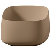 Раковина Artceram Cognac Quadro накладная без отверстий цвет Tortora COL006 40 00 — фото 1, Раковины накладные