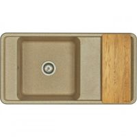 Мойка для кухни Беллис 97 970x510x250 мм, прямоуг., песочный арт-1A725132BS220 — фото 2, Кухонные мойки