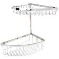 Товар: Полочка корзинка COLOMBO DESIGN ANGOLARI B9609 угловая двойная цвет хром - фото 3 Полочка корзинка COLOMBO DESIGN ANGOLARI B9609 угловая двойная цвет хром — фото 3, Полки