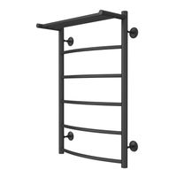 Полотенцесушитель VERONA 500/800 электрический ГРАФИТ с полкой R 5 пер. AZARIO арт-AZ83879PG — фото 1, Электрические полотенцесушители