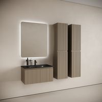 Тумба подвесная SANCOS Code 785х453х400, c одним ящиком оснащенным доводчиками, цвет серо- бежевый, арт. арт-CD80GB — фото 8, Тумбы под раковину