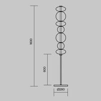 Товар: Напольный светильник (торшер) Maytoni MOD307FL-L40BS3K - фото 10 Напольный светильник (торшер) Maytoni MOD307FL-L40BS3K — фото 10, Торшеры