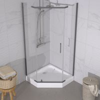 Товар: ДО "Дека-Графит", 90х90, пятиуг., низ. подд. (3 места+сифонD90мм) арт-Щ0000073925 - фото 5 ДО "Дека-Графит", 90х90, пятиуг., низ. подд. (3 места+сифонD90мм) арт-Щ0000073925 — фото 5, Душевые уголки трапеция