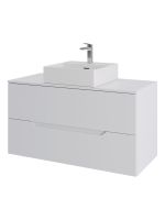 Orange Line Li-100TuwMDF+B04-500W тумба с раковиной подвесная 100 см, белый Li-100TuwMDF+B04-500W — фото 6, Тумбы с раковиной