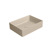 раковина накладная KUBE X 50x37 без перелива бежевый матовый арт-942908 — фото 2, Раковины накладные