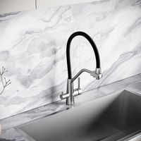 Смеситель дл кухни из нержавеющей стали Sancos Nolia, с крановм для фильтра и гибким изливом, арт. арт-SC12003SS — фото 2, Смесители для кухни