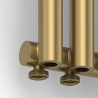 Отопительный радиатор Сунержа Эстет-0 EU50 левый 1200х135 3 секции Золотой шёлк арт-32-0320-1203 — фото 1, Радиаторы отопления