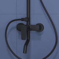 Душевая стойка черная со смесителем RGW SP-25B, (Ручной душ.Шланг 1,5 м.), арт-59140125-04 — фото 8, Душевые стойки