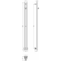 Полотенцесушитель водяной Сунержа Нюанс PRO 1200х50 Тёмный титан муар арт-15-0412-1250 — фото 2, Водяные полотенцесушители