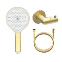 Лейка для душа с держателем и шлангом Raglo R476.43.03, золотой сатин — фото 1, Лейки для душа