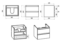 Тумба под раковину арт-VIC-07060-0302Я — фото 5, Тумбы под раковину