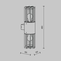 Настенный светильник (бра) Outdoor O453WL-02GF — фото 14, Уличное освещение