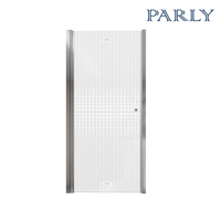 Душевая дверь в нишу Parly 70x185, распашная, профиль хром арт-DE70 — фото 3, Распашные душевые двери