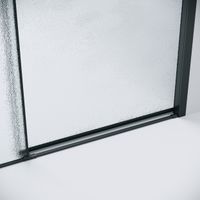 Душевое ограждение Grossman Style 100.K33.05.120.21.02-200.K33.05.100.21.02 (120х100х195) раздвижная(левая),черный матовый,стекло шиншилла,2 места арт-120.K33.05.1210.21.02 — фото 6, Прямоугольные душевые уголки