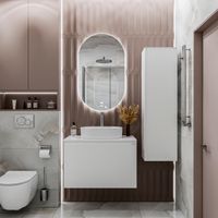 Тумба подвесная "КРИСТАЛЛ-80 см" с 1 ящ. белая глянец 108045 — фото 3, Комоды и тумбы для ванной комнаты