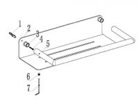 Полка ABBER Osten 316 AA1862BGG оружейная сталь брашированная — фото 2, Полки для ванной и душа