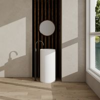 Раковина отдельностоящая ABBER Stein AS2516-H белая матовая — фото 1, Раковины напольные