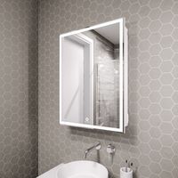 Шкаф-зеркало "МЕРКАДО-60 см" Пр. с LED подсветкой 206018 — фото 1, Зеркальные шкафы в ванную