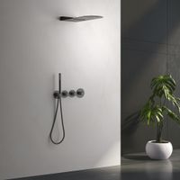 Товар: Душевая система встроенная с термостатом Timo Saona SX-2350/18SM черное золото - фото 2 Душевая система встроенная с термостатом Timo Saona SX-2350/18SM черное золото — фото 2, Встраиваемые душевые комплекты