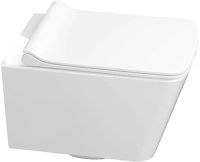 Унитаз подвесной КЕРАМИН ТОБАГО R МЛ Slim Soft Close безободковый, сиденье дюропласт с микролифтом CDB00027033 арт-4810531143567 — фото 2, Подвесные унитазы
