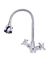 Товар: OneLife смеситель для кухни двухвентильный полимерный с гибким изливом, хром арт-P03-004cr - фото 4 OneLife смеситель для кухни двухвентильный полимерный с гибким изливом, хром арт-P03-004cr — фото 4, Смесители для кухни