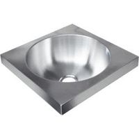 Раковина из нержавеющей стали настенная квадратная 126x360x360 мм, шт 13039.A.S — фото 1, Раковины