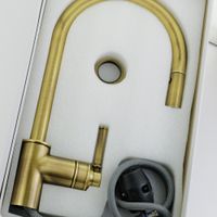 CUCINA ERMITAGE MINI См-ль д/кухни моноком., с вытяжной лейкой, ручка сбоку латунь, бронза арт-31525 — фото 4, Смесители для кухни