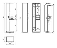 Шкаф-пенал арт-Э-05050-011 — фото 6, Пеналы для ванной комнаты