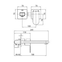 Товар: Смеситель для раковины Bossini Gillo Z00732.073 настенный встраиваемый внешняя часть цвет черный матовый - фото 1 Смеситель для раковины Bossini Gillo Z00732.073 настенный встраиваемый внешняя часть цвет черный матовый — фото 1, Смесители для раковины