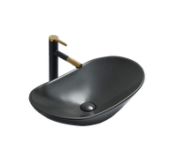 Раковина Velvex 7811AMB, черная — фото 1, Раковины накладные