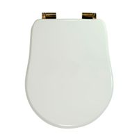 BELLA Крышка/сиденье унитаза Standart, с системой Microlift, цвет Белый/бронза арт-24684 — фото 1, Сиденья для унитаза