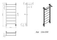 Товар: Полотенцесушитель электрический Grota App 530х1200 белый App 530х1200 RAL9016 EL - фото 2 Полотенцесушитель электрический Grota App 530х1200 белый App 530х1200 RAL9016 EL — фото 2, Электрические полотенцесушители