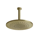 Верхний душ, Gessi, Shower316, тип установки-потолочный, ширина, мм-355, глубина, мм-355, высота, мм-12, форма-круглая, держатель-есть, размер держателя-243, цвет-Brushed Brass PVD арт-54152.727 — фото 1, Верхние души