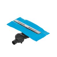 Желоб BERGES водосток SIMPEL 400, матовый хром, S-сифон D50 H60 боковой арт-090110 — фото 10, Душевые лотки