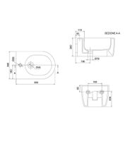 Биде Scarabeo MOON подвесное с одним отверстием цвет белый матовый арт-5521 41 — фото 3, Биде подвесные
