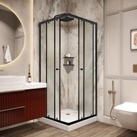Ограждение VIVA90B N душевое Ceruttispa без поддона (90x90x195) — фото 341, Прямоугольные душевые уголки