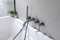 Смеситель ABBER Wasser Kreis AF8130NG для ванны скрытого монтажа, никель — фото 3, Смеситель для ванны