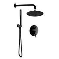 Набор для комплектации душа со смесителем, черный матовый арт-AQM8404MB — фото 1, Встраиваемые душевые комплекты