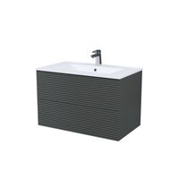 Тумба с умывальником подвесная IDDIS Bild 80 см, темно-серый арт-BIL80G0i95K — фото 2, Тумбы с раковиной